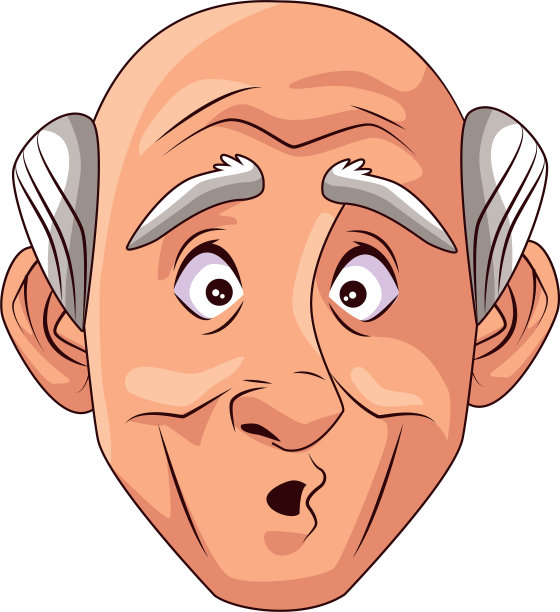 老爷爷角色孤立图标图片下载