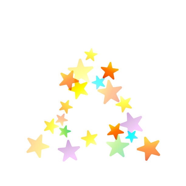 彩虹喜庆五彩缤纷，星光飘洒图片下载