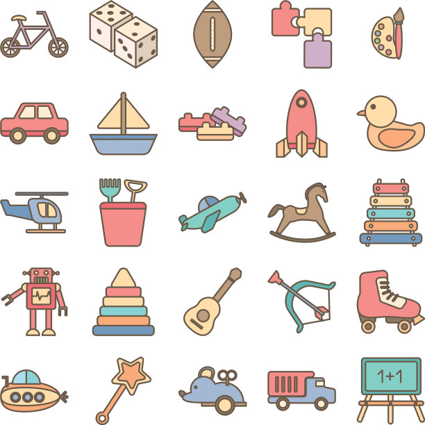 玩具图案图标合集图片下载