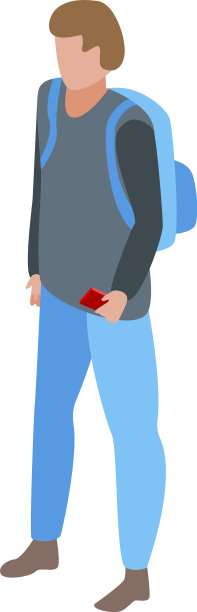 学生护照控制图标等距样式图片下载