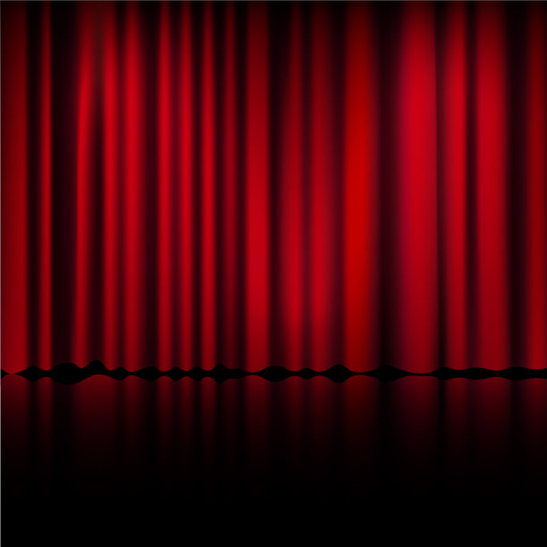 聚光灯在舞台幕布活动和展示面料图片下载