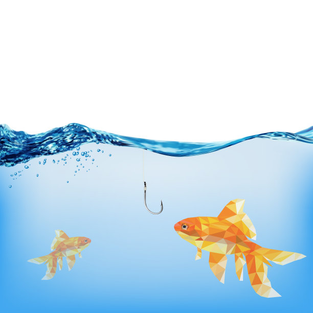 挂在鱼钩上的相框图片下载