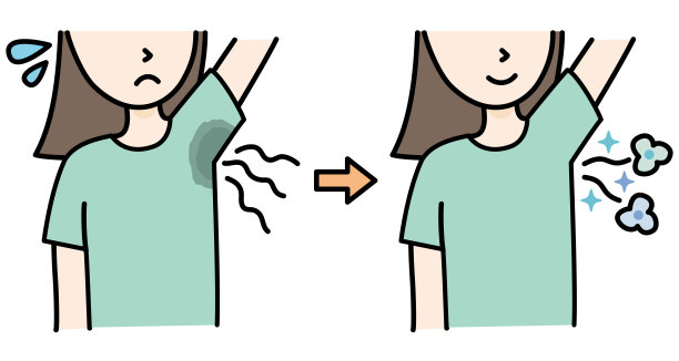 患腋汗、腋臭、腋臭、体臭的女人图片下载