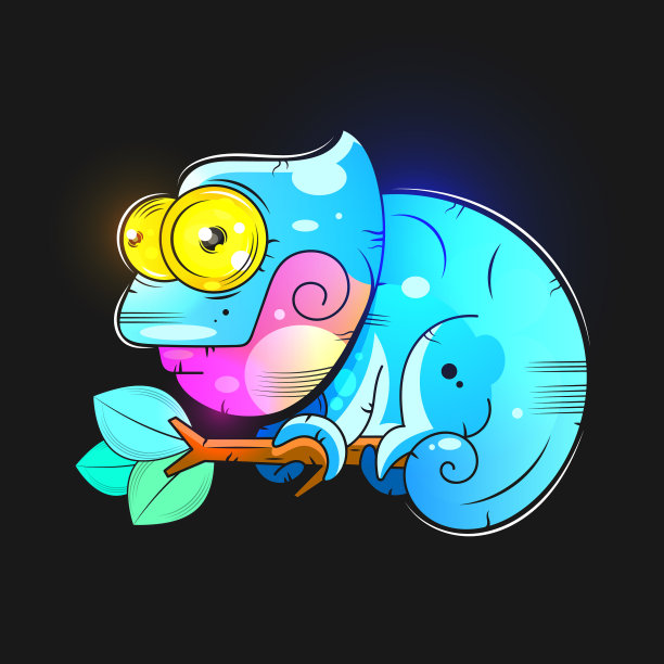 适合做贺卡的变色龙图片下载