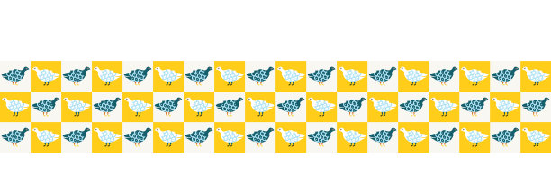 时髦的鸟马赛克无缝边界图案图片下载