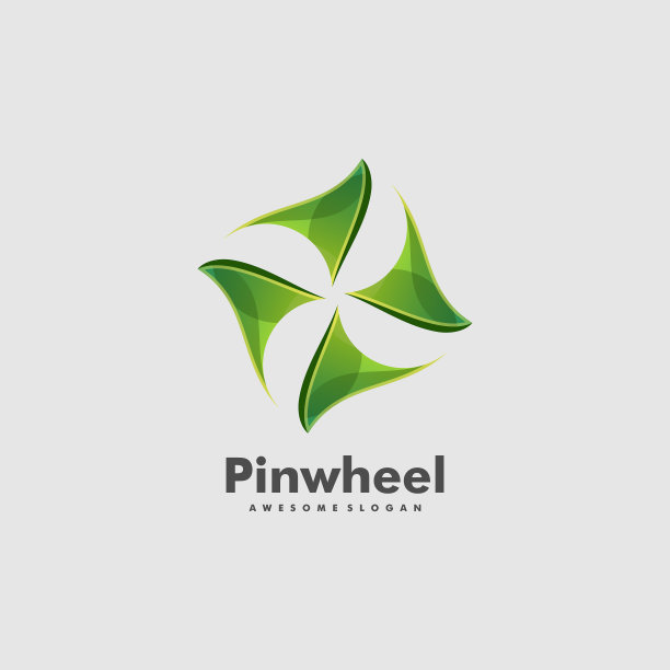 标志风车渐变色彩风格图片下载