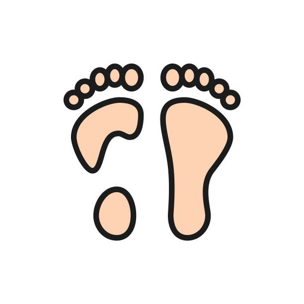 平脚平色线图标孤立在白色上图片下载