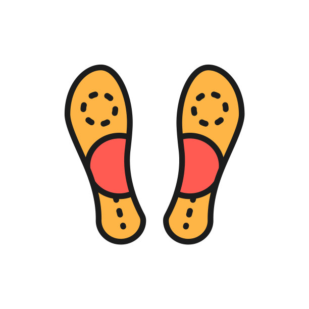 矫形鞋垫平脚平色线图标图片下载