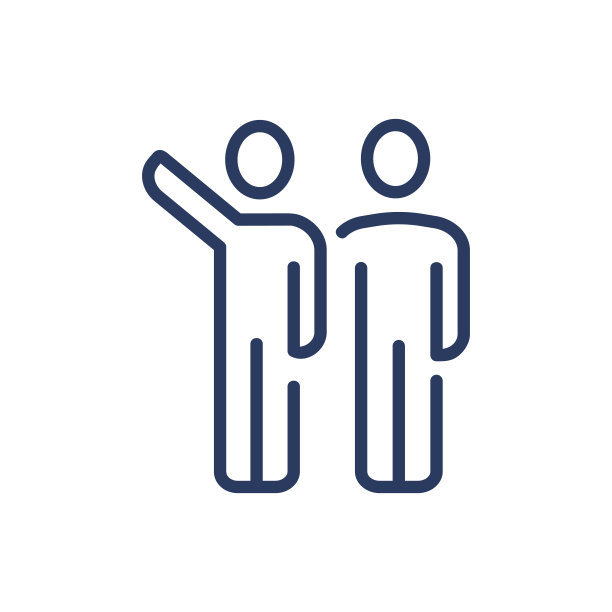 一个人用手指着什么细线图标图片下载