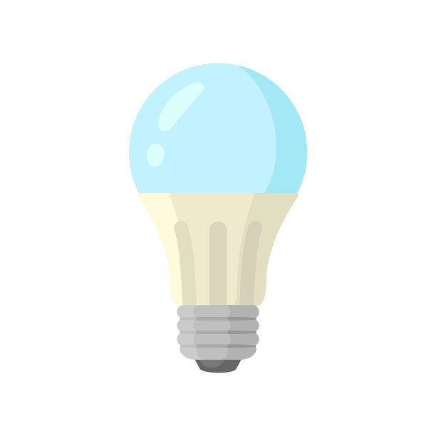 LED蓝色灯泡彩色图标图片下载