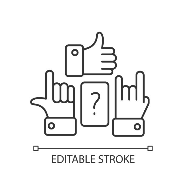 猜字谜像素完美线性图标图片下载