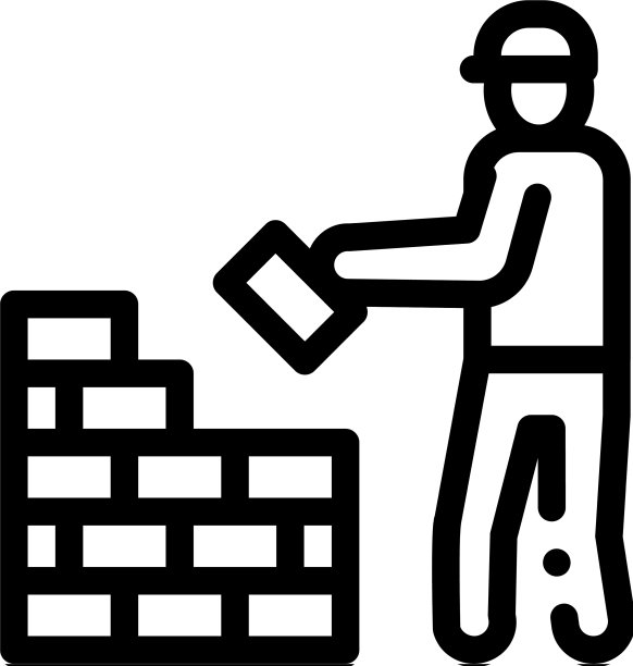 工人建筑图标轮廓图片下载