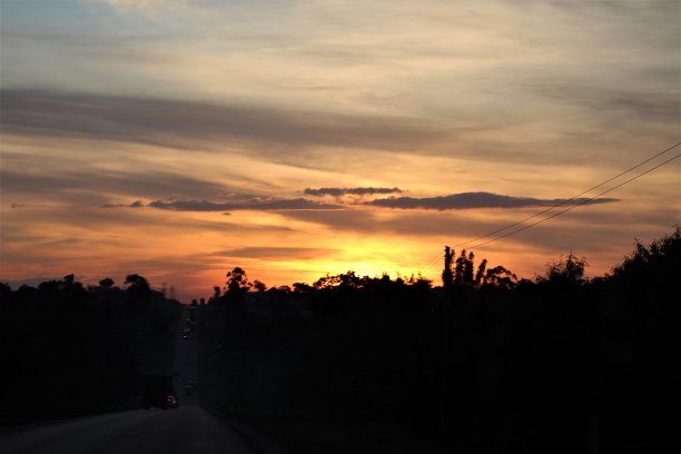 日落轮廓图片下载