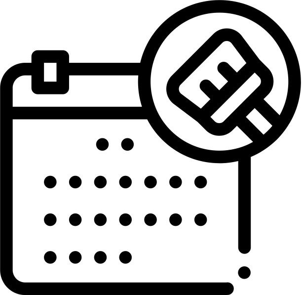 清洁日历图标轮廓图片下载