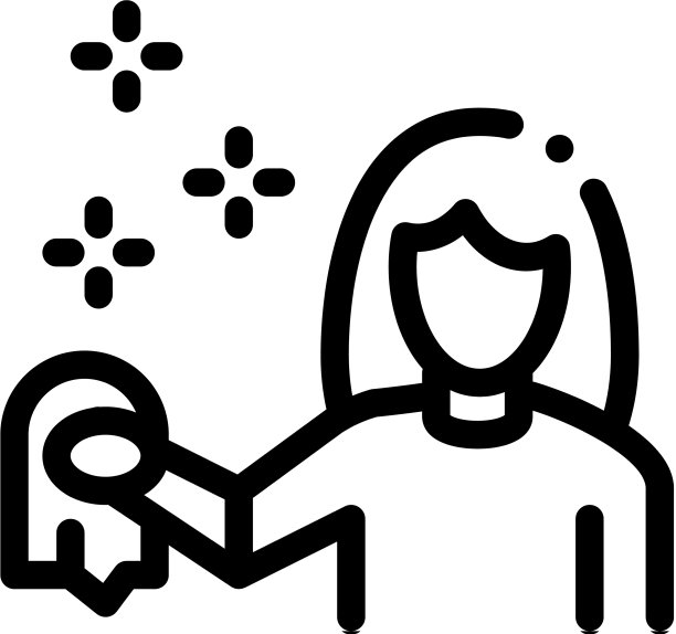 女人清洁图标轮廓图片下载