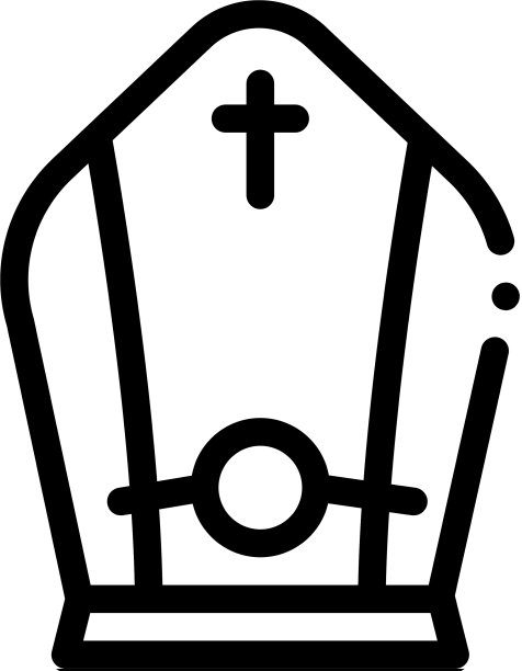 教皇三重冠图标轮廓图片下载