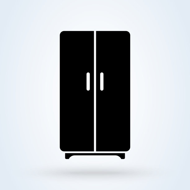 冰箱。vector简单的现代图标设计插图。图片下载