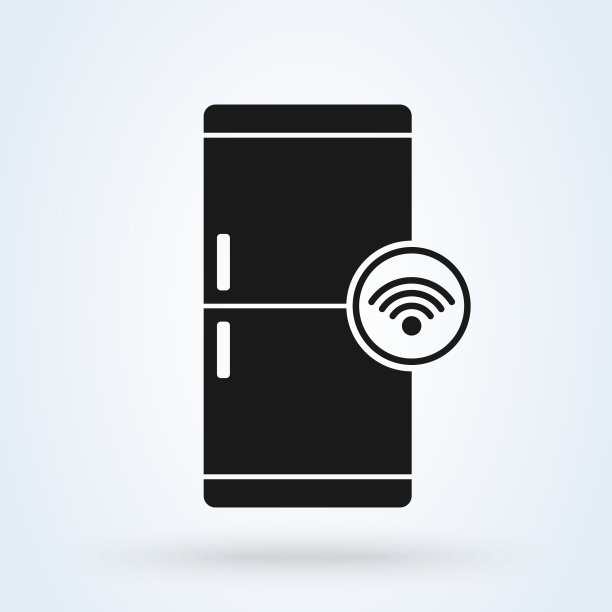 智能冰箱。vector简单的现代图标设计插图。图片下载