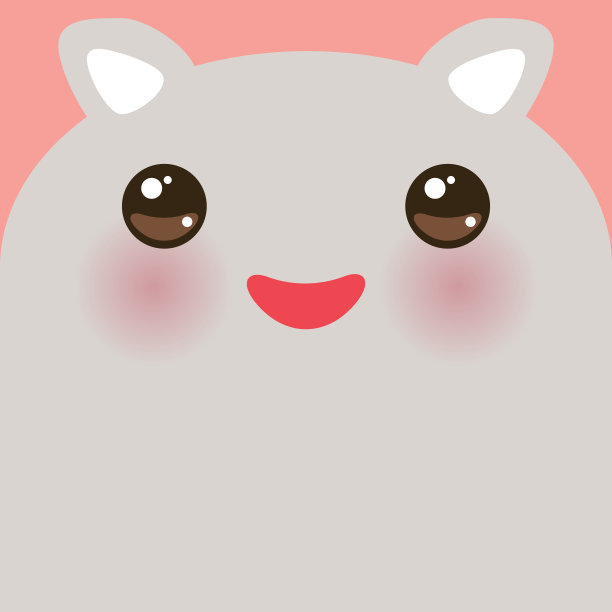 可爱的卡通卡哇伊有趣的灰熊口鼻，粉红色的脸颊和大眼睛。卡片横幅设计苗圃装饰的季节趋势，斯堪的纳维亚风格。向量图片下载