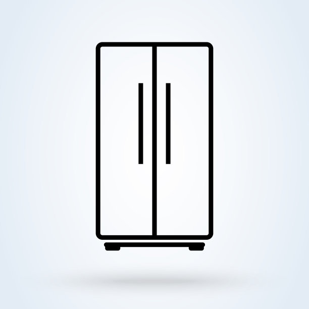 冰箱。vector简单的现代图标设计插图。图片下载