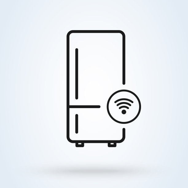 智能冰箱。vector简单的现代图标设计插图。图片下载