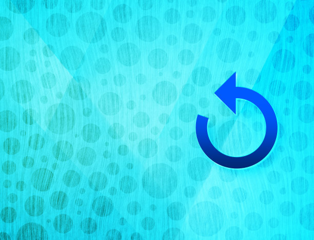 刷新箭头图标闪亮的气泡抽象青色蓝色背景湿水纹理插图图片下载