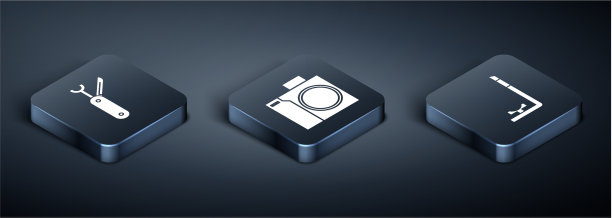 设置等距的瑞士军刀通气管和照片图片下载