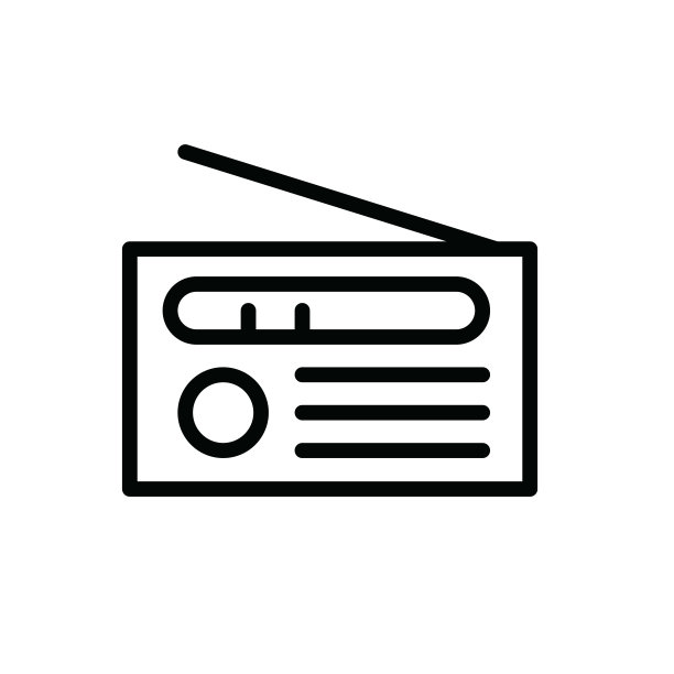 插图矢量图形的无线电图标模板图片下载