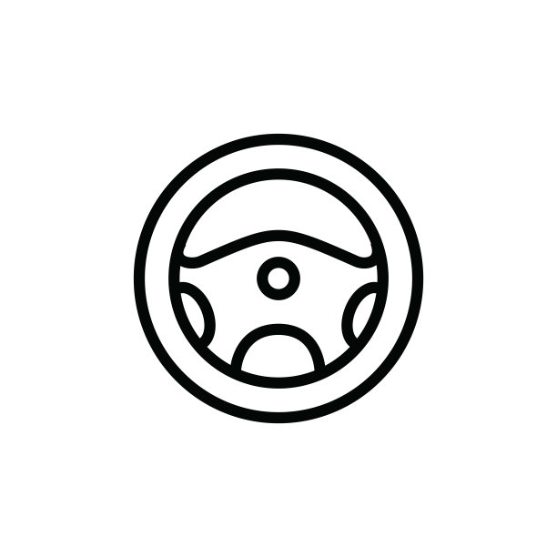 插图矢量图形的方向盘车图标图片下载