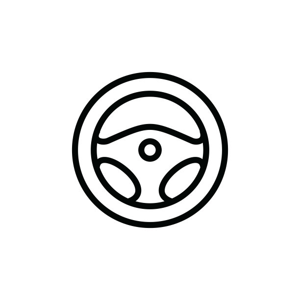 插图矢量图形的方向盘车图标图片下载