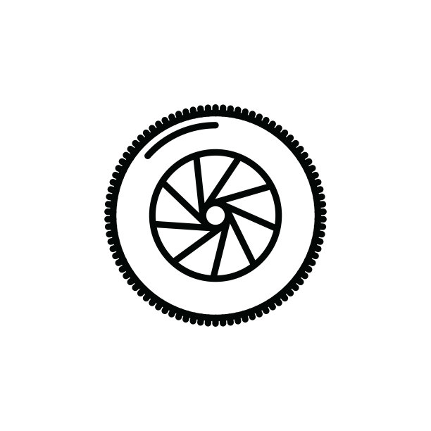 插图矢量图形的车轮轮胎汽车图标图片下载