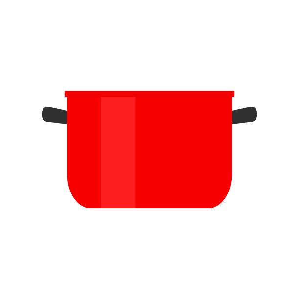 平底锅，厨房图标，矢量插图孤立的白色背景图片下载