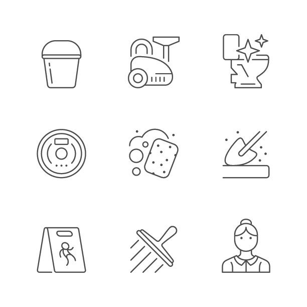 设置清洁的线条图标图片下载