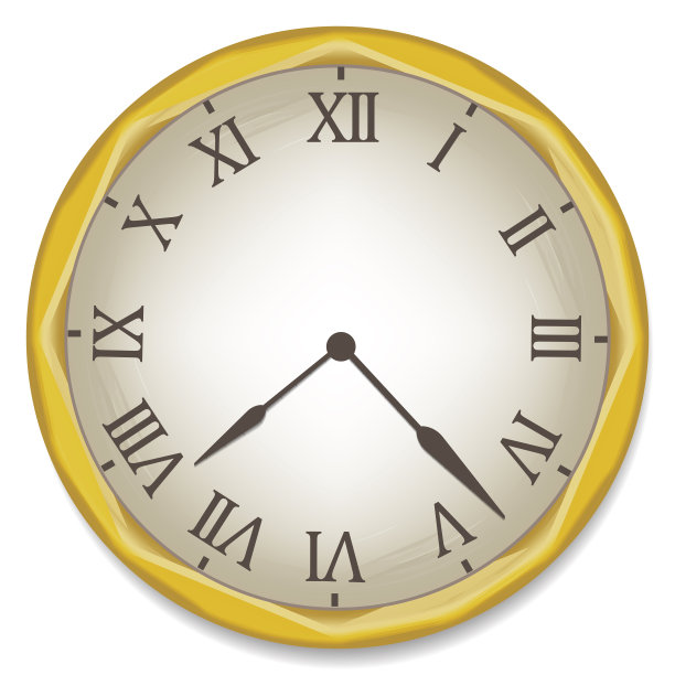 老式的手表。矢量旧时钟与罗马数字。平面图像的古董表盘。股票的照片。图片下载