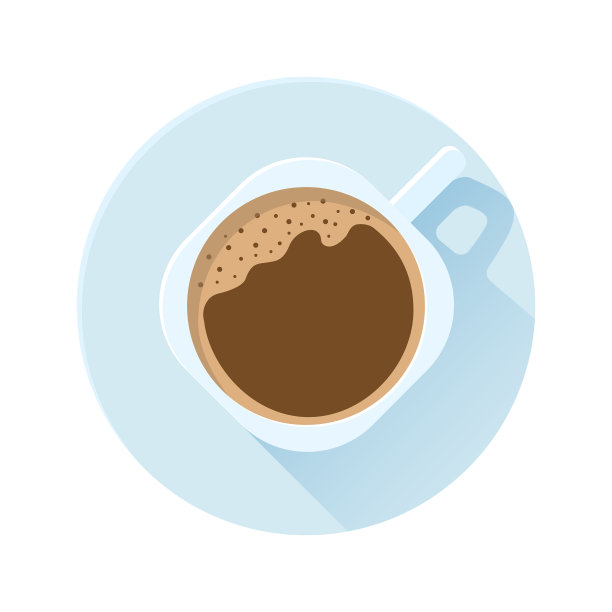 用杯子和茶托盛有泡沫的咖啡图片下载