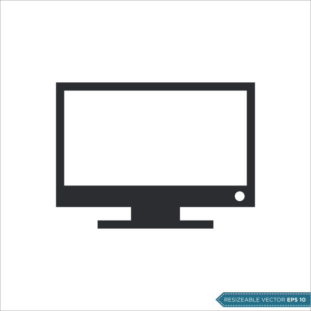 监控屏幕图标矢量模板插图设计图片下载