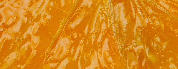 广泛的观点。橘浆特写，微距照片。素食。平铺，俯视图，拷贝空间。图片下载