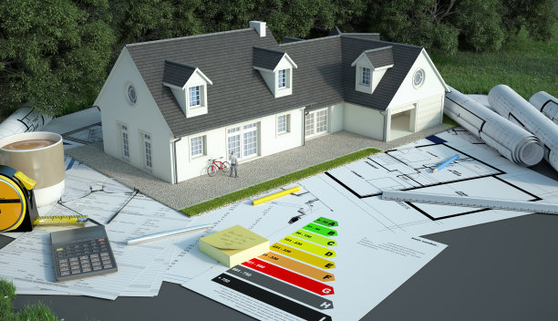 建筑地面上的经典住宅项目图片下载