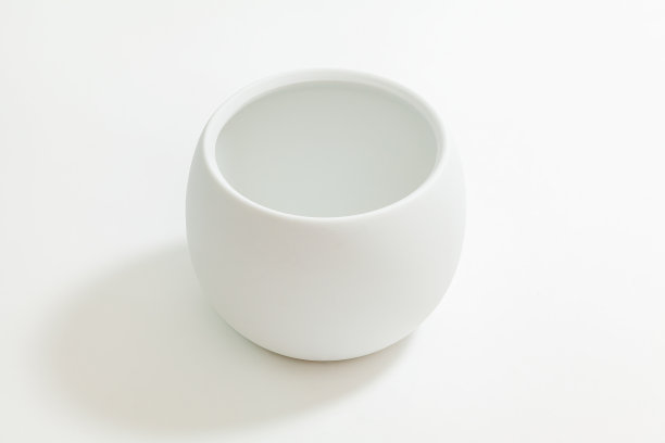 空的白色陶盆植物图片下载