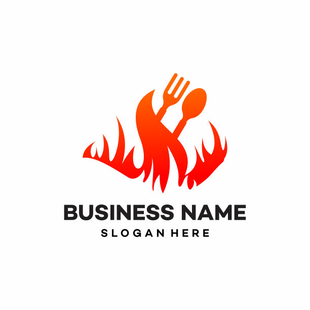 餐饮餐厅标志设计，热餐标志设计概念，餐厅，咖啡厅，餐厅等标志设计。图片下载