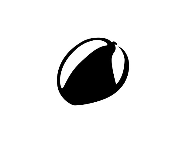 芒果矢量图标。孤立的热带水果芒果符号-向量图片下载