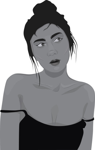 一个肤色黝黑的年轻女孩抬起头来图片下载