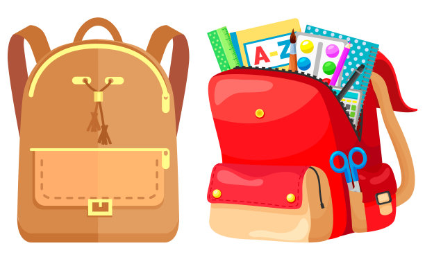 彩色学校背包回学校图片下载