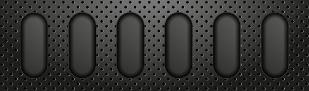 技术抽象的旗帜。黑色穿孔金属背景图片下载