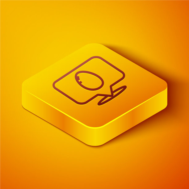 等距线语音气泡与复活节蛋图标图片下载