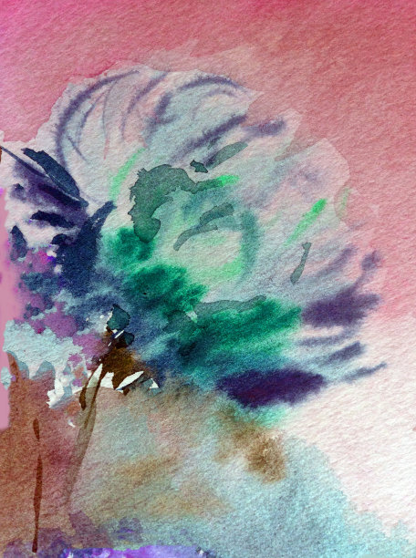 抽象鲜艳的装饰背景。手工花卉图案。美丽温柔浪漫的夏日紫苑花束图片下载