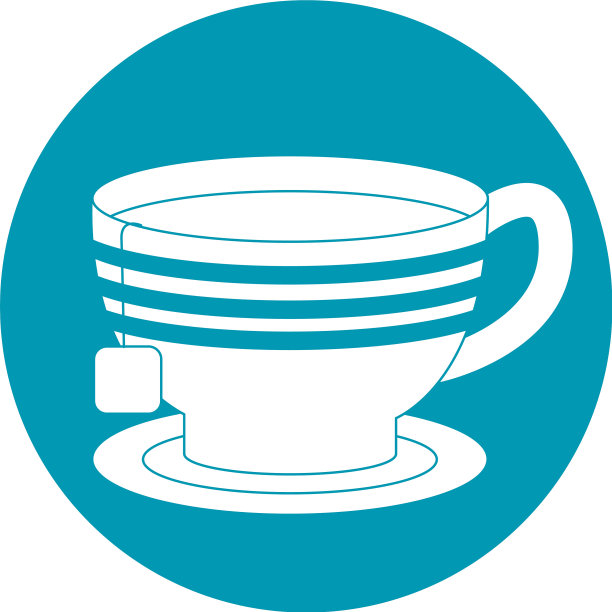 用药草袋在碟中喝杯鲜蓝色图片下载