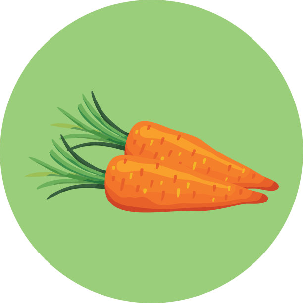 新鲜胡萝卜蔬菜框圆图片下载