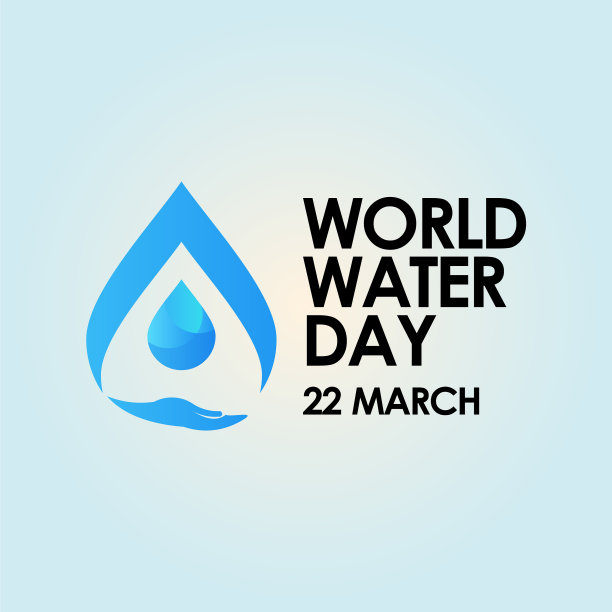 世界水日的横幅印刷图片下载