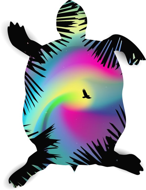 海龟剪影图片下载